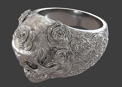 Skull Ring Skull Ring Personality Ring Creative Ring Decorative Ring Skull Ring Skull 3d model