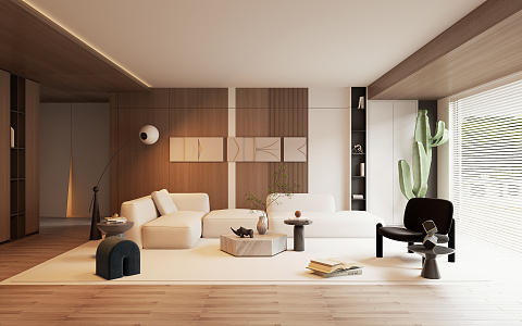 modern living room 3d model