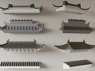 Chinese Eaves Roof 3d model