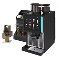 Modern Kitchen Coffee Machine With Touch Screen Display Multiple Coffee Options And Accessories
