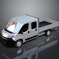 Silver Modern Pickup Truck With Open Cargo Bed And Cab Exterior Design