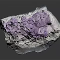 Purple and White Crystal Cluster Decorative Ornament Set Natural Geode Display Piece