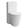 Modern White One Piece Toilet with Sleek Ceramic Design and Compact Structure