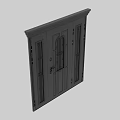 Elegant Metal Front Door With Decorative Glass Panels And Ornate Designs