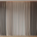 Modern Interior Curtains with Beige and Gray Layers and Soft Fabric Texture