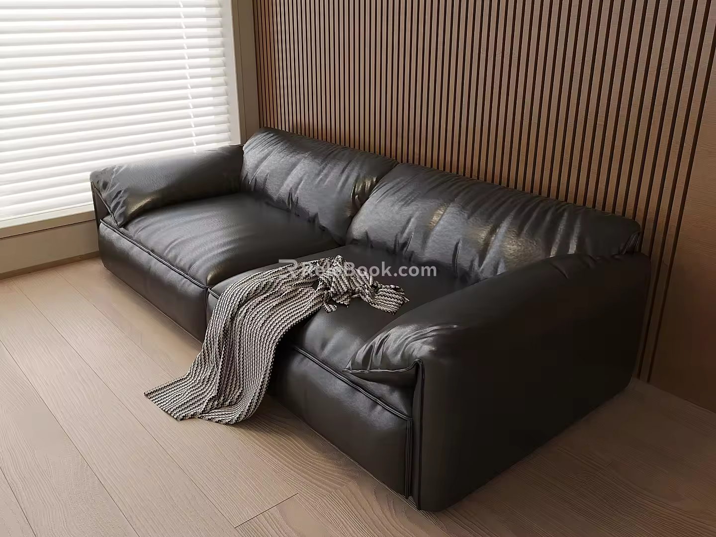 Modern Sofa Multiplayer Sofa Leather Sofa Backrest Sofa Towel 3d model
