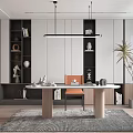 Modern study 3d model