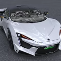 White Hypercar With Sleek Aerodynamic Design Black Roof And Striking Front Lights