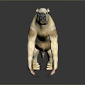 Prehistoric Bear Like Game Movie Character With Light Brown Fur Stocky Limbs And Walking Posture