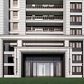 Landscaped Garden At Modern Residential Entrance With Grass Lawn And Greenery