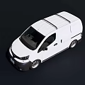 White Cargo Van With Roof Rack Sleek Exterior And Black Bumper Design