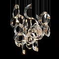 Elegant Modern Crystal Chandelier with Circular Ring Design for Interior Lighting