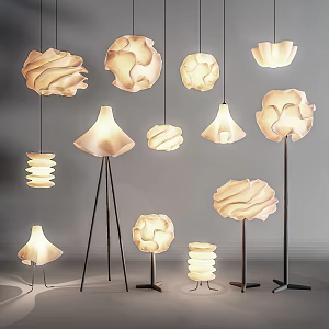 Modern lamp combination chandelier combination 3d model