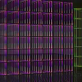 Illuminated Commercial Grid Display Equipment Featuring Purple And Green LED Lights