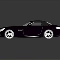 Sleek Black Mercedes Sports Car With Glossy Exterior And Reflective Surface