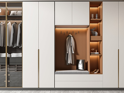 Light Luxury Wardrobe Combination model