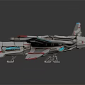 Modern fighter sci-fighter next-generation fighter sci-fighter 3d model