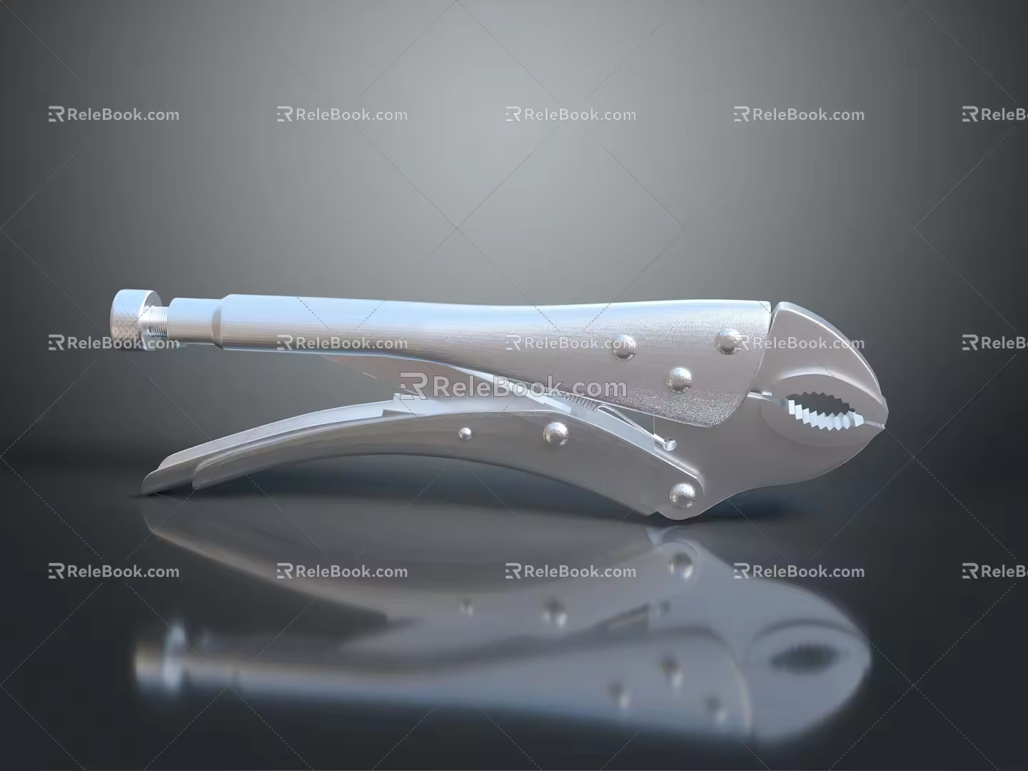 Pipe pliers vise bench vise wrench tool hardware tool processing tool furniture 3d model