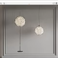 Floor lamp pendant lamp combination 3d model