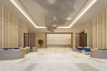 Modern Hall Reception Hall 3d model