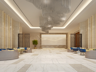 Modern Hall Reception Hall 3d model