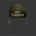 Vintage Green Helmet Marked C24A With Adjustable Straps For Fashion Accessory