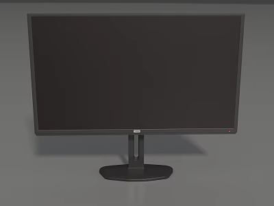 Modern Black Desktop Computer Monitor With Sleek Design And Stable Base 3d model