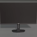 Modern Black Desktop Computer Monitor With Sleek Design And Stable Base