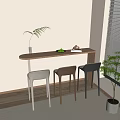 Modern Bar Chair Combination Bar Chair Combination Island Bar Chair Bar Chair Bar Stool 3d model