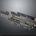 3D Model Display of Various Wall Panels and Decorative Tiles with Different Styles and Textures