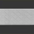 Comfortable Mattress With Quilted Wave Pattern Surface White Top Gray Base And Red Label