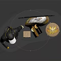 Stylish Black Hoodie And Cap With Golden Phoenix Design On Fashion Display Stand
