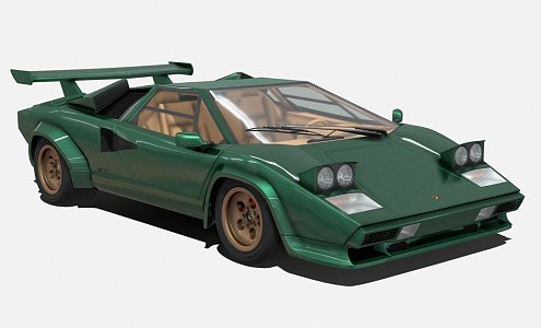 Lamborghini Green Car 3d model