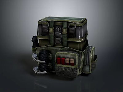 Military Style Multi Pocket Utility Storage Bag With Durable Material And Compartments 3d model