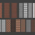 Modern Room Divider Panels With Various Patterns And Textured Designs 3d model