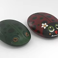 Electronic Appliances Decorative Painted Stones with Frog Ladybug Shapes Cute Eyes Flower Heart