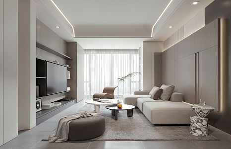 modern living room 3d model