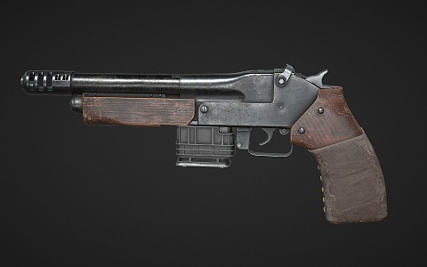 Pistol Short barrel pistol 3d model