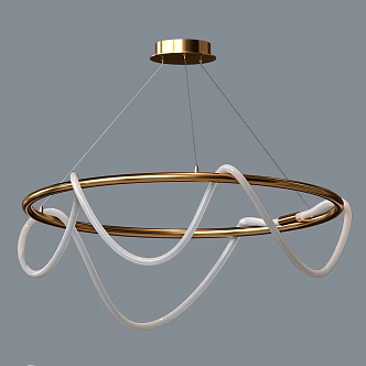 Nordic Style Chandelier Living Room Creative Art Line Winding Design Bar Table Lamp Dining Room Lamp Simple Bedroom Lamp 3d model