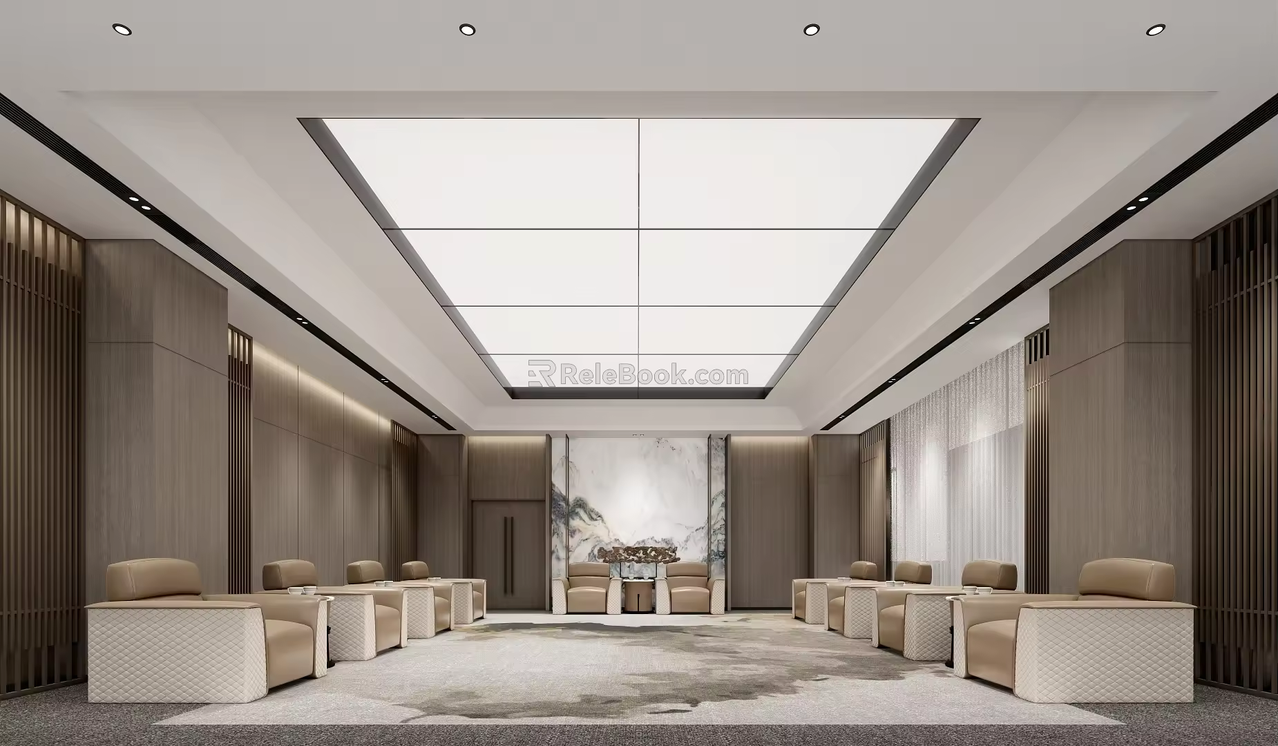 New Chinese Reception Room VIP Reception Room 3d model