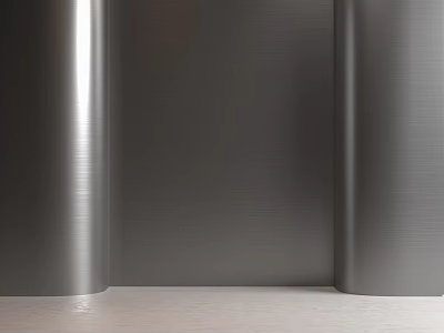 Modern Brushed Metal Wall Panels With Sleek Surface For Interior Decoration 3d model
