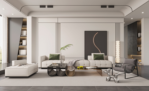 modern living room 3d model