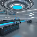 Command Center Science and Technology Sense Command Center Monitoring Big Screen Police Station Command Center Monitoring Room 3d model