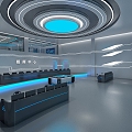 Command Center Science and Technology Sense Command Center Monitoring Big Screen Police Station Command Center Monitoring Room 3d model