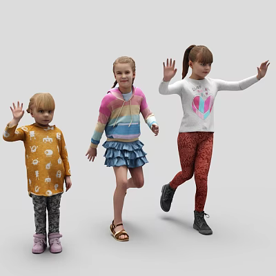 Modern multiplayer child 3d model