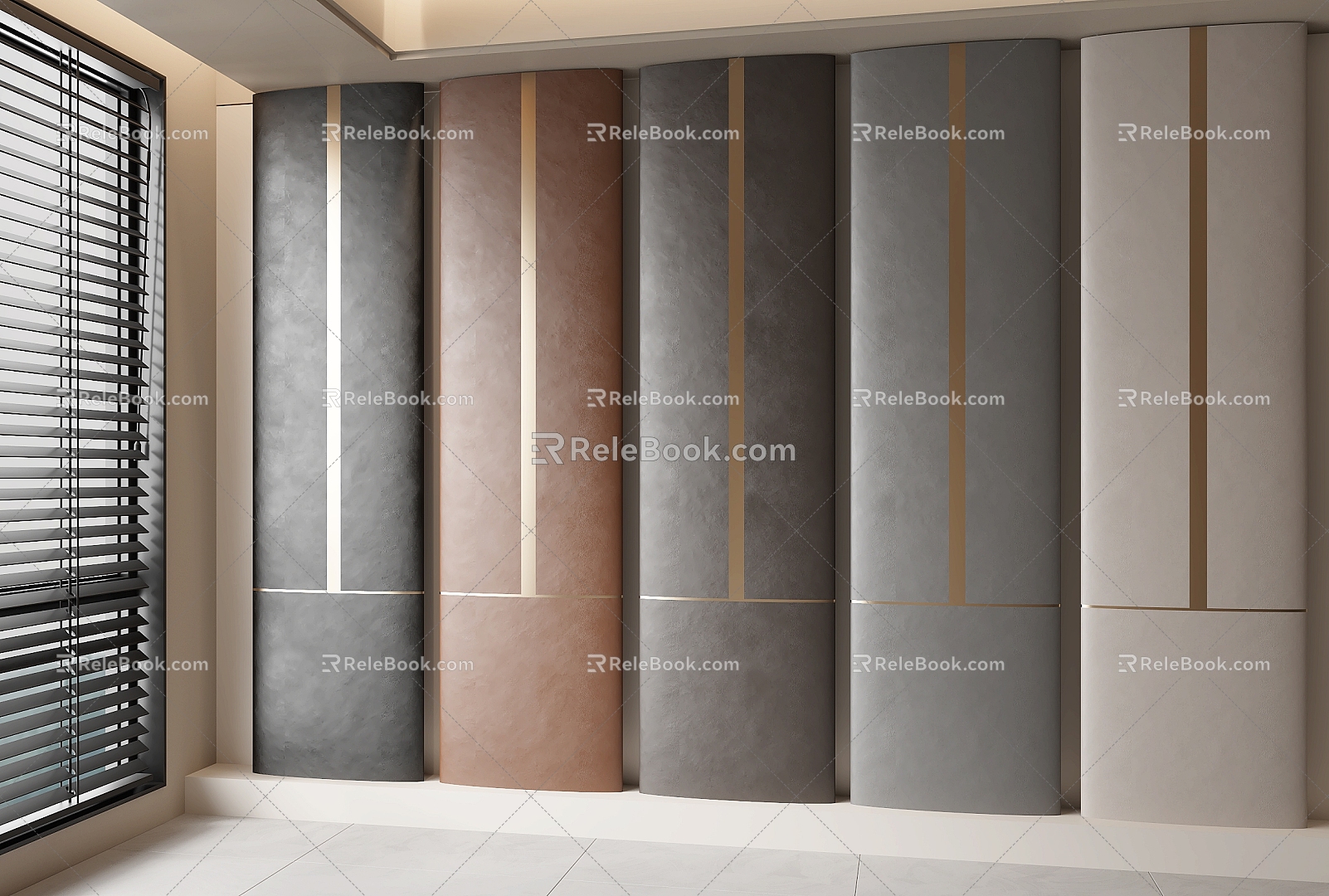 Leather Wall Panel Leather Hard Bag Soft Bag 3d model