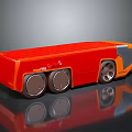 Red Fire Truck With Modern Design FIRE Lettering Four Wheels Sleek Exterior
