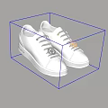 White Casual Lace up Shoes With Sleek Design And Gold Accent Logo