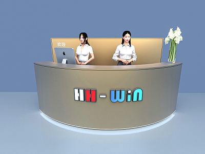 bmw reception desk bmw conference activities exhibition hall beauty reception technology 3d model