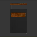 Modern Wooden Desk with Metal Legs Drawer Cabinet and Small Shelf